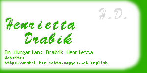 henrietta drabik business card